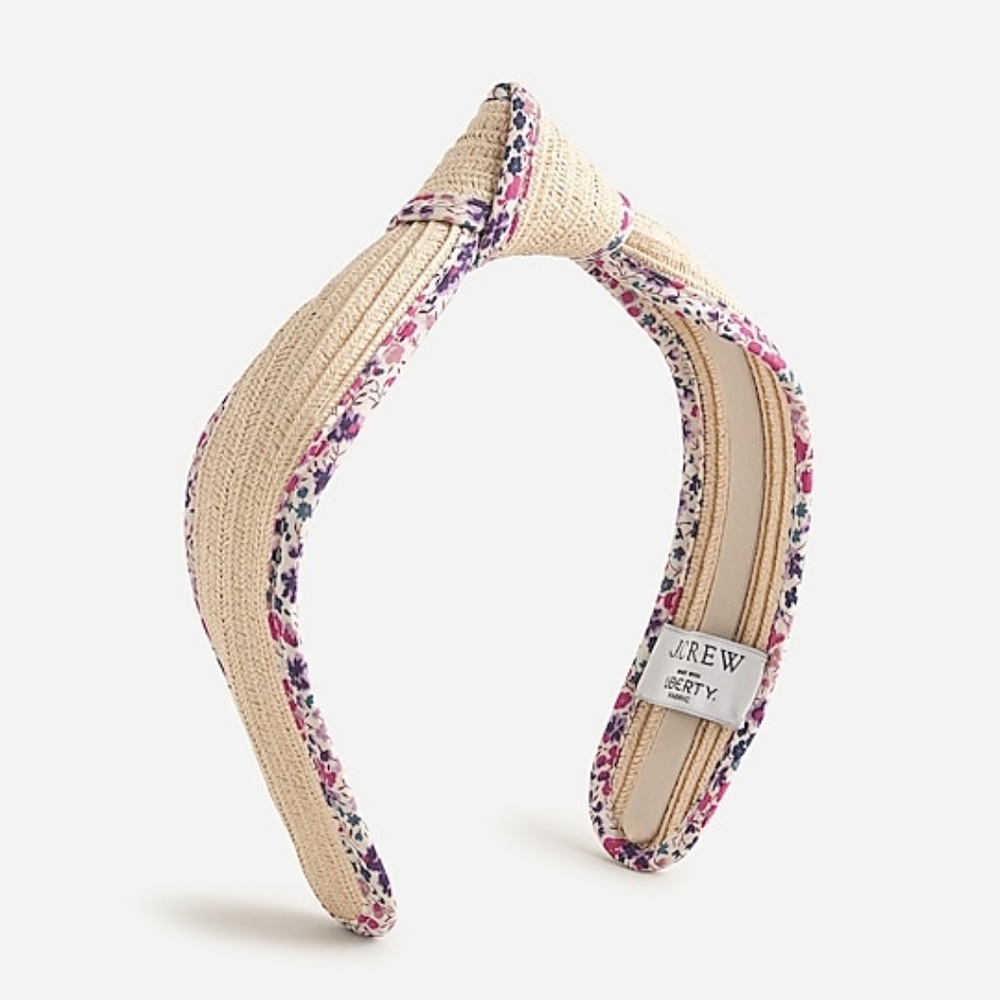 J Crew liberty straw knot headband